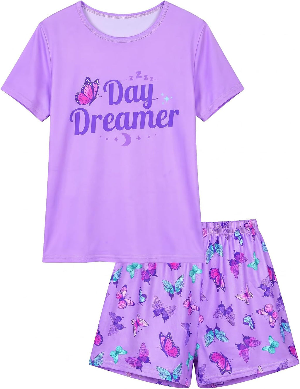 ICOSY Girls Pajamas Set, Soft and Stretchy Sleepwear for Kids 4-15Y
