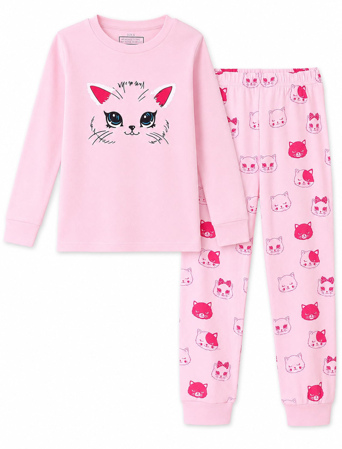 Mikrdoo Girls Pajamas 2 Piece Snug Long Sleeve Pjs Sets 4-14 Years