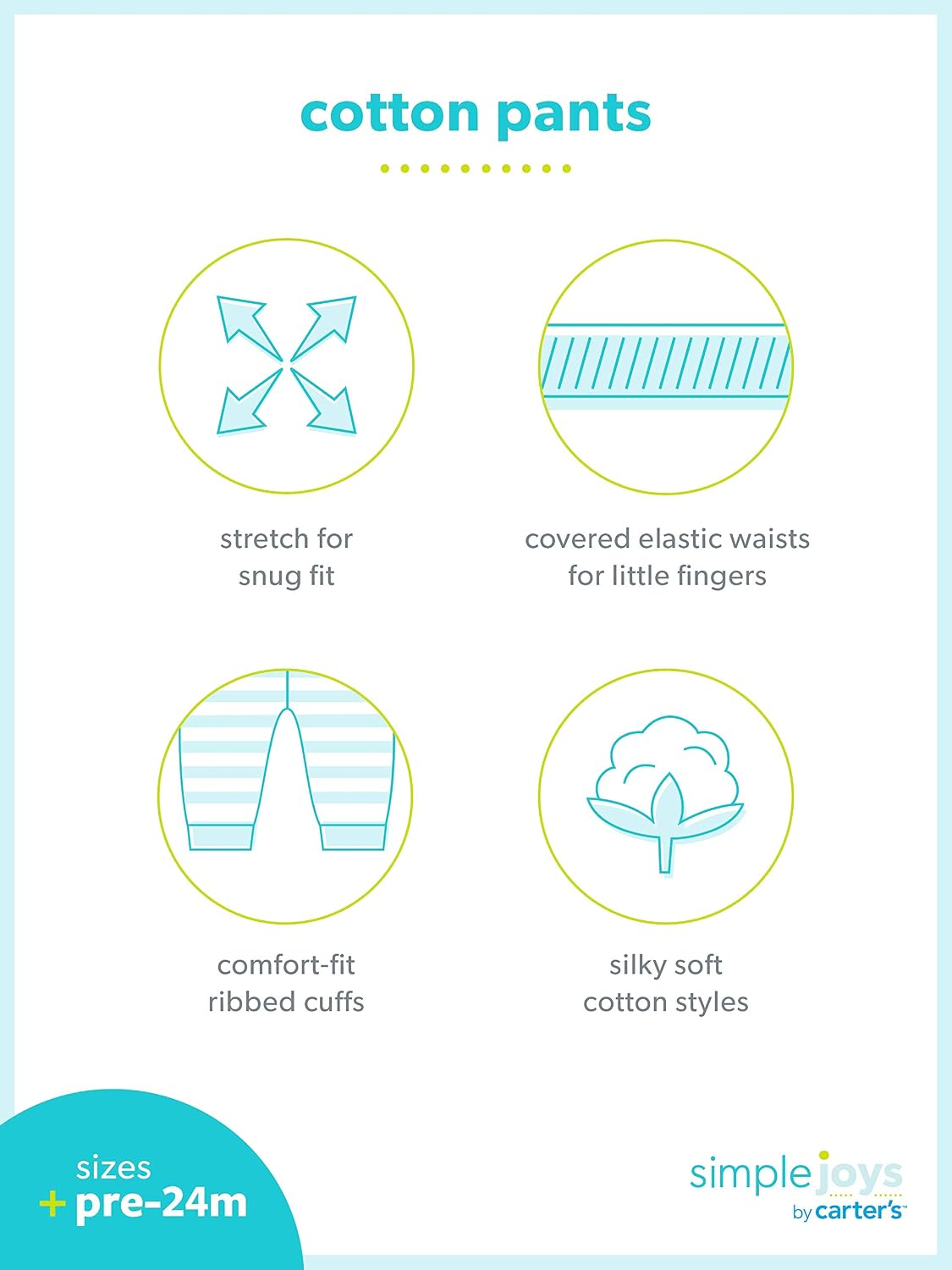 Simple Joys by Carter's Baby Girls' 4-Pack Pant