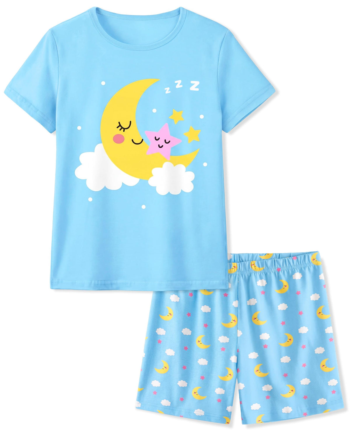 HONGTEYA Cotton Girls Clothes Kids Short Sleeve for 4-15T Years