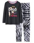 Tie Dye Pajamas for Girls Soft Butterfly Sloth Fall Clothes Big Kids Sleepwear 2-Piece Long Sleeve Set Size 6-16
