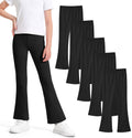 BOOPH 5 Pack Girls Flare Leggings Kids Bell Bottom Pants Cotton Clothes