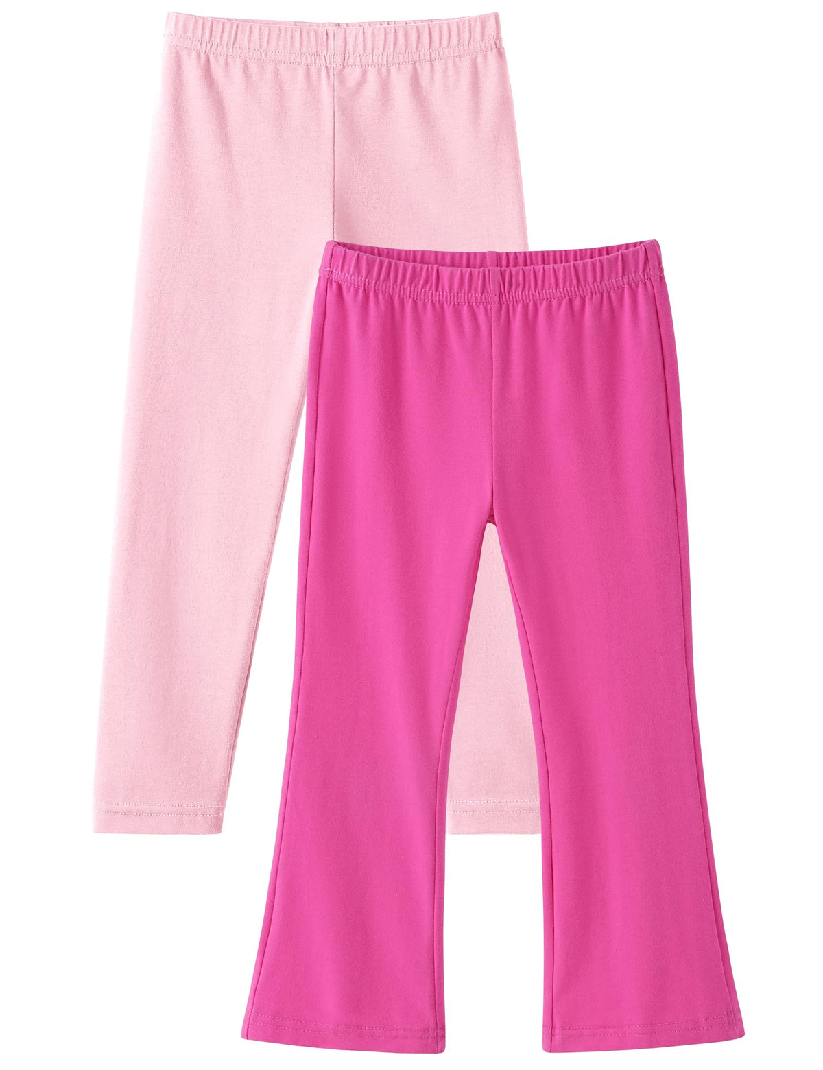 2 Pack Toddler Girls Flare Pants Baby Cotton Leggings Size 18M-5T