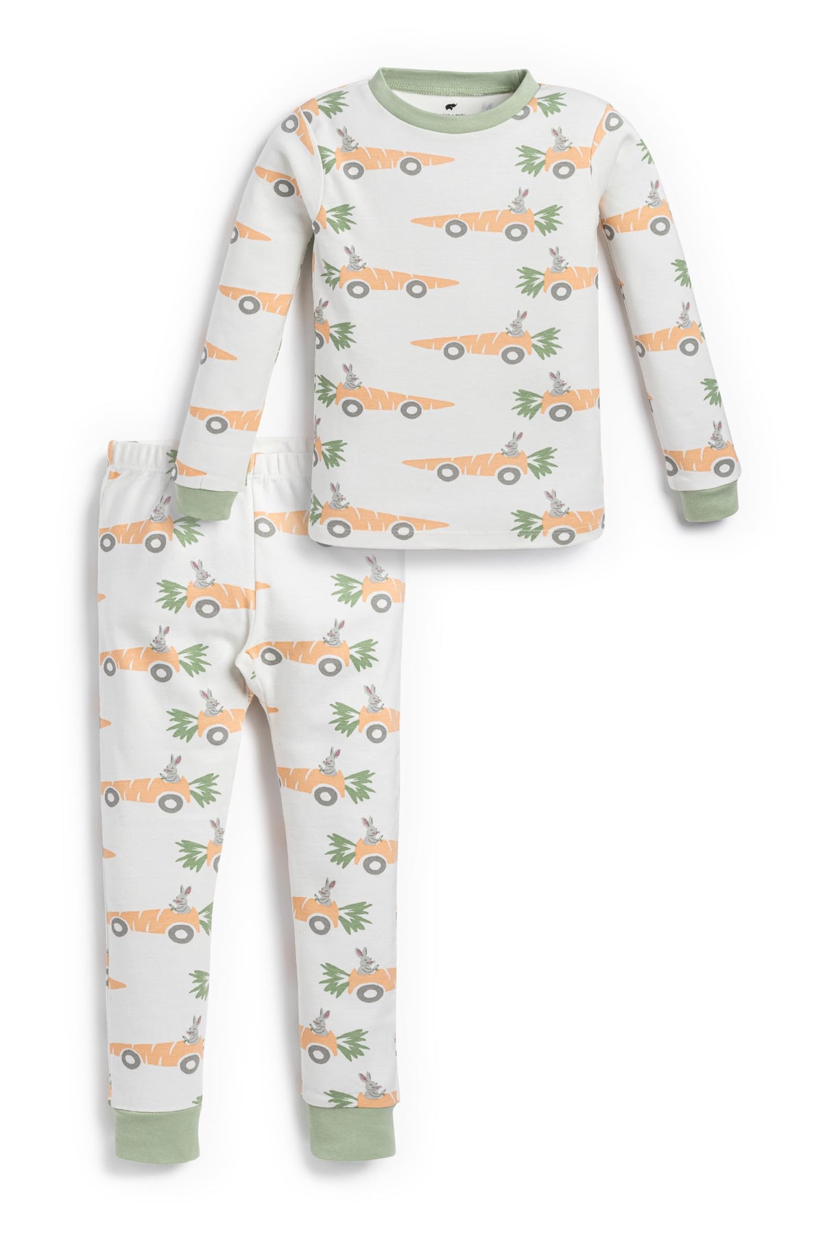 monica + andy Toddler & Kids Two Piece Pajama Set, 100% Organic Cotton Clothes for Boys & Girls, Children PJs