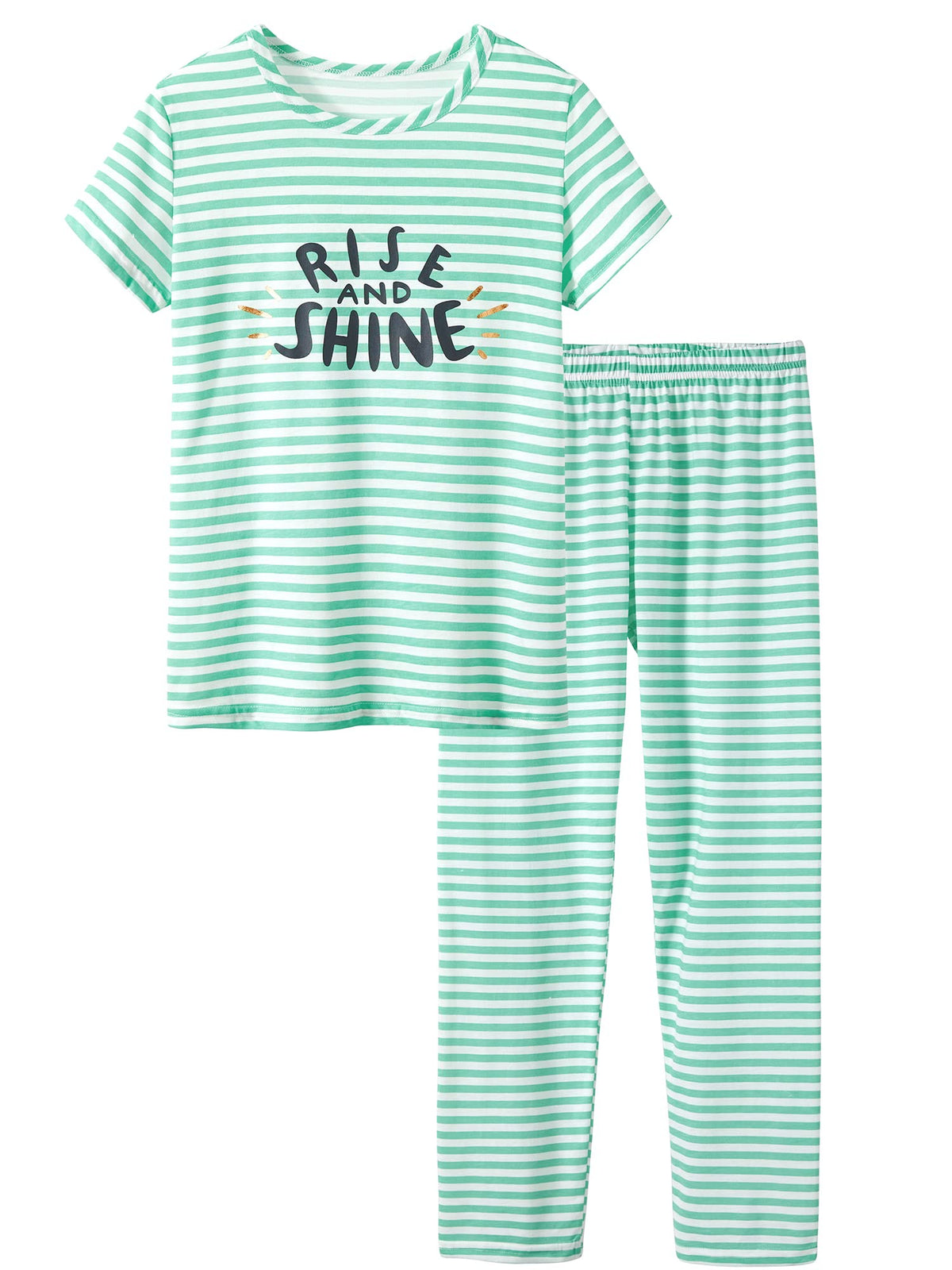 Cozchique Girls 2-Piece Adorable Cartoon Print Soft Pajama Set Size 6-18