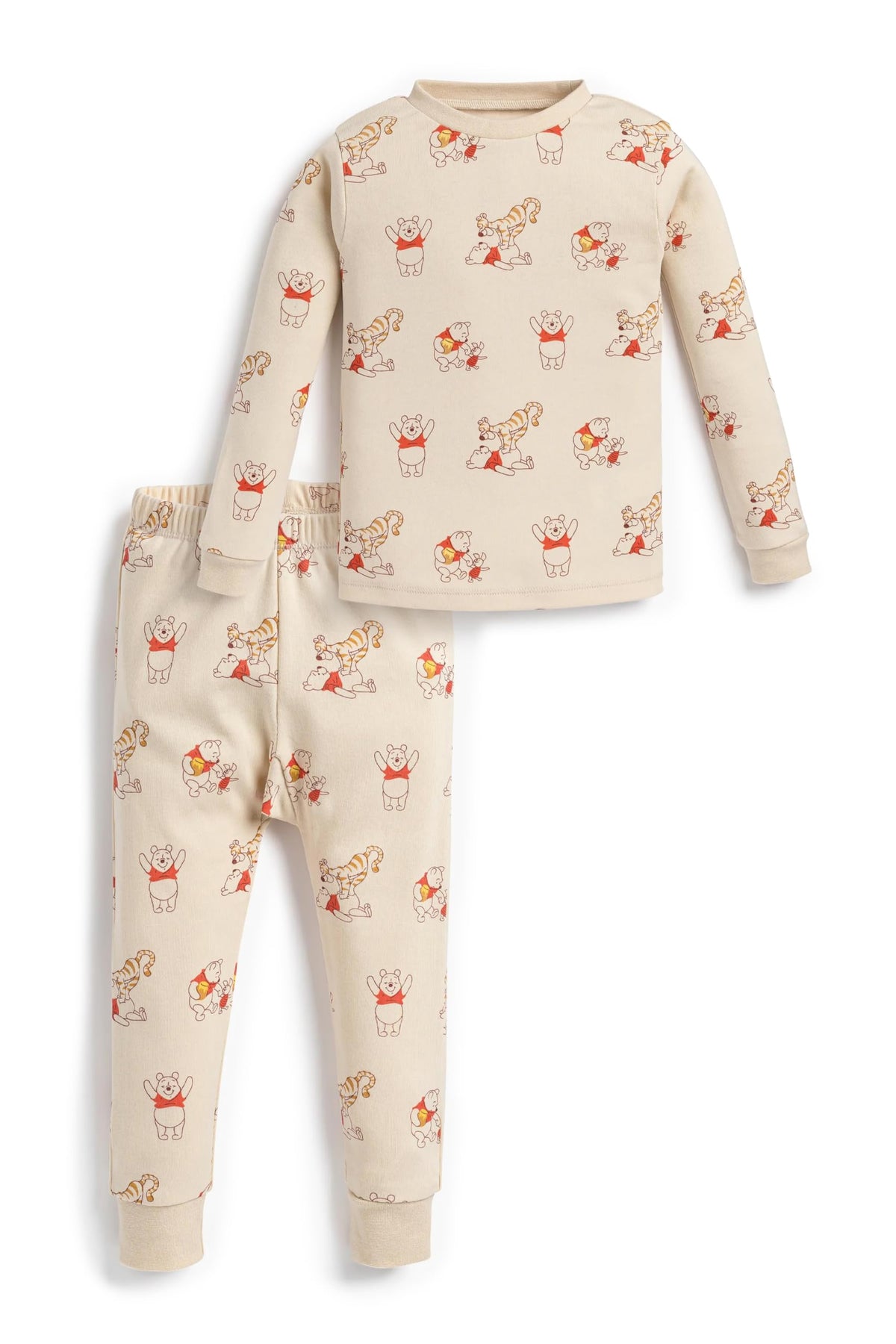 monica + andy Toddler & Kids Two Piece Pajama Set, 100% Organic Cotton Clothes for Boys & Girls, Children PJs