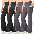NORMOV Girl's Bootcut Yoga Pants with Pockets,High Waisted Casual Kids Bell Bottoms Pants