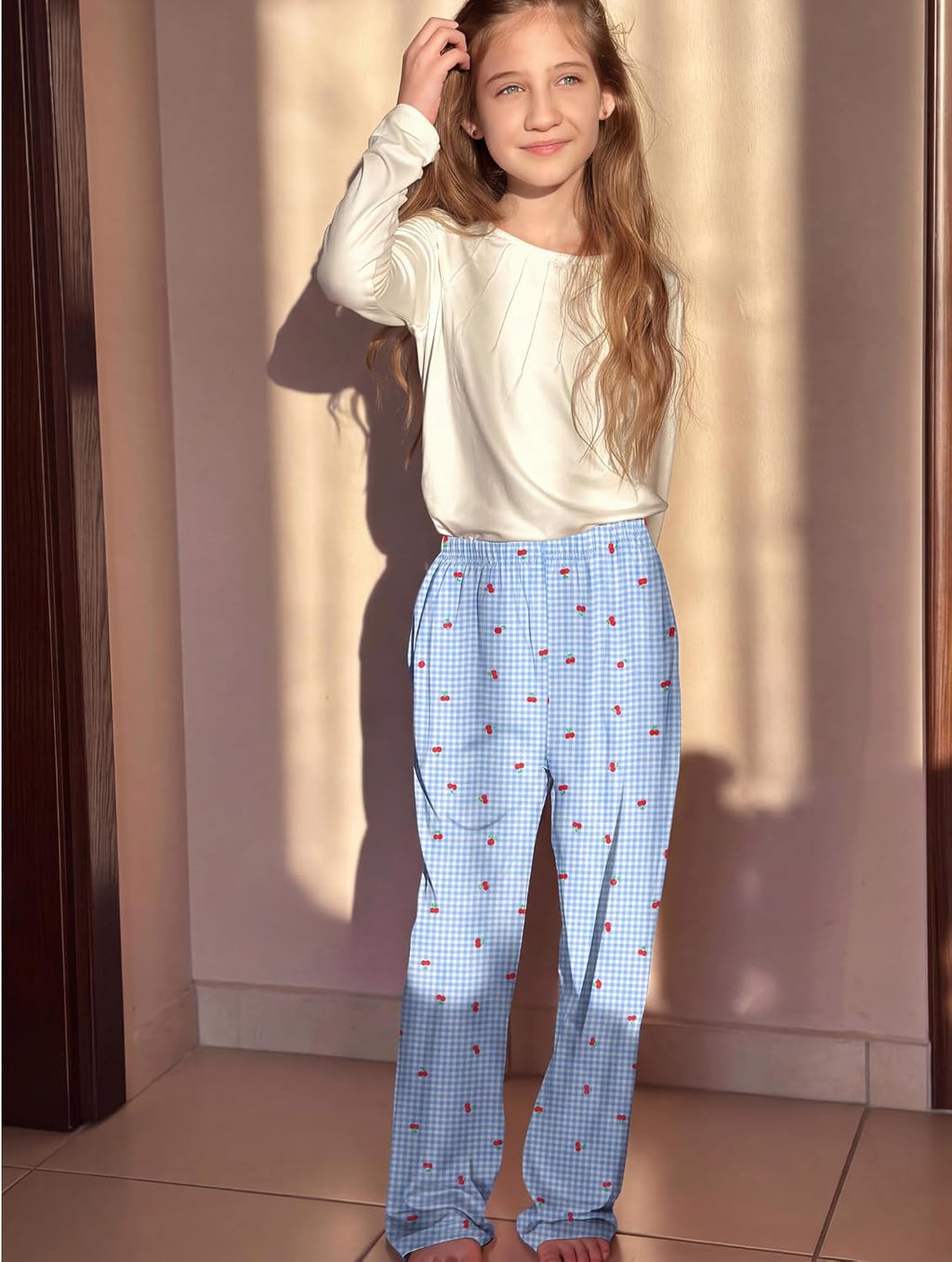 Ekouaer Girls Soft Pajamas Pants Cute Print Pattern PJ Bottoms Lounge Pants