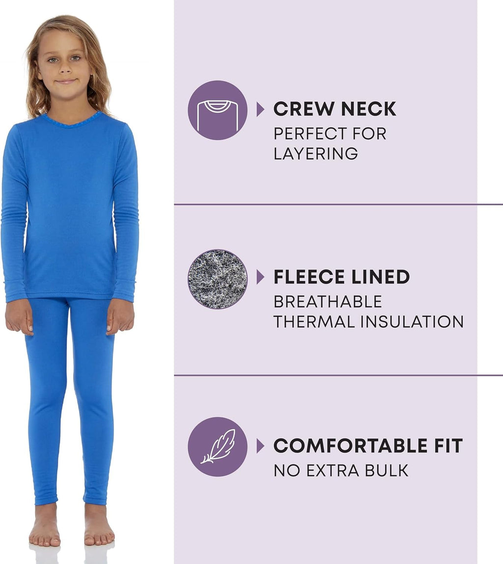 Rocky Thermal Underwear for Kids, Girls Thermals Long Johns Underwear, Base Layer for Cold weather/skiing