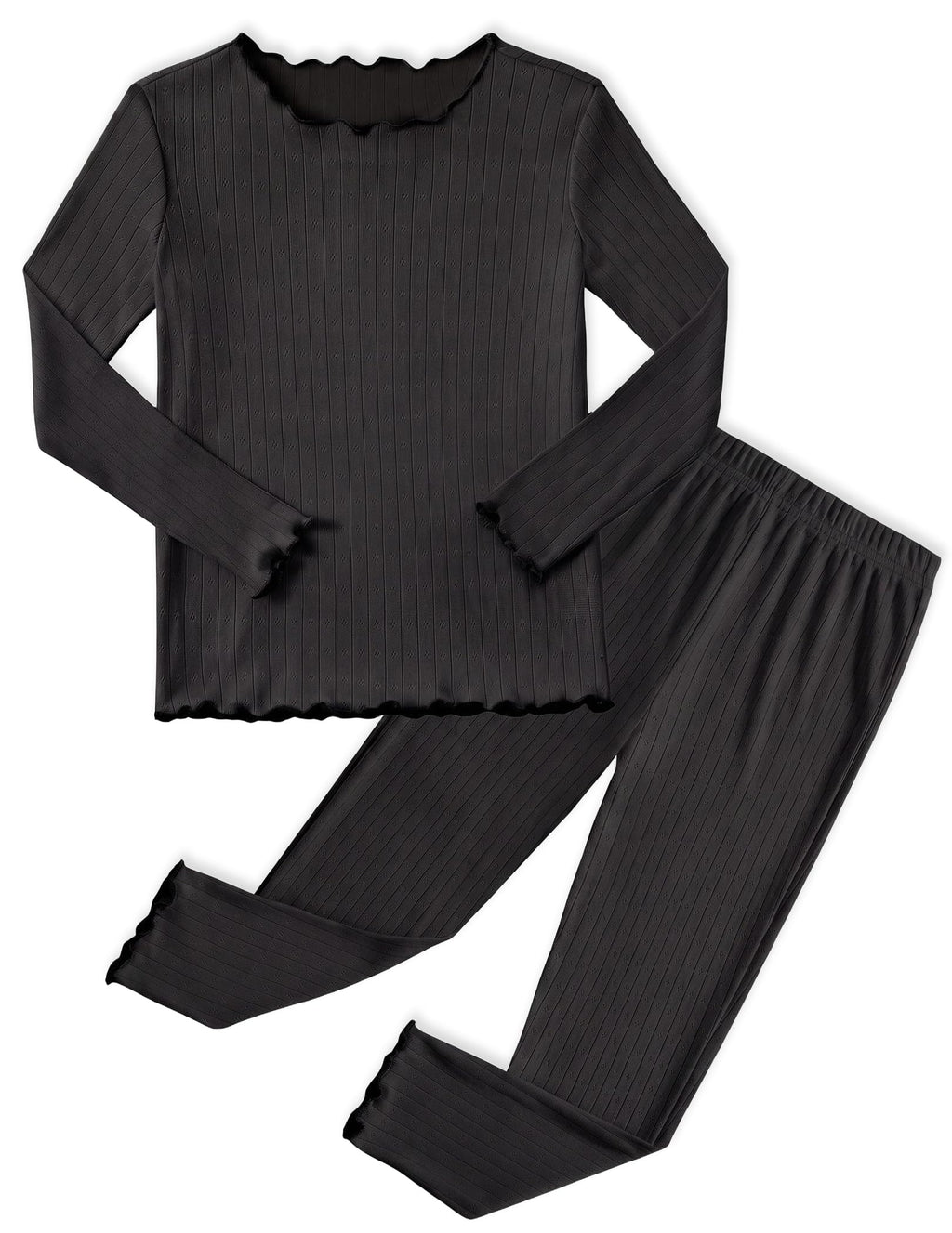 Arshiner Pajamas for Girls Long Sleeve Sleepwear Kids Snug Fit Lettuce Pjs