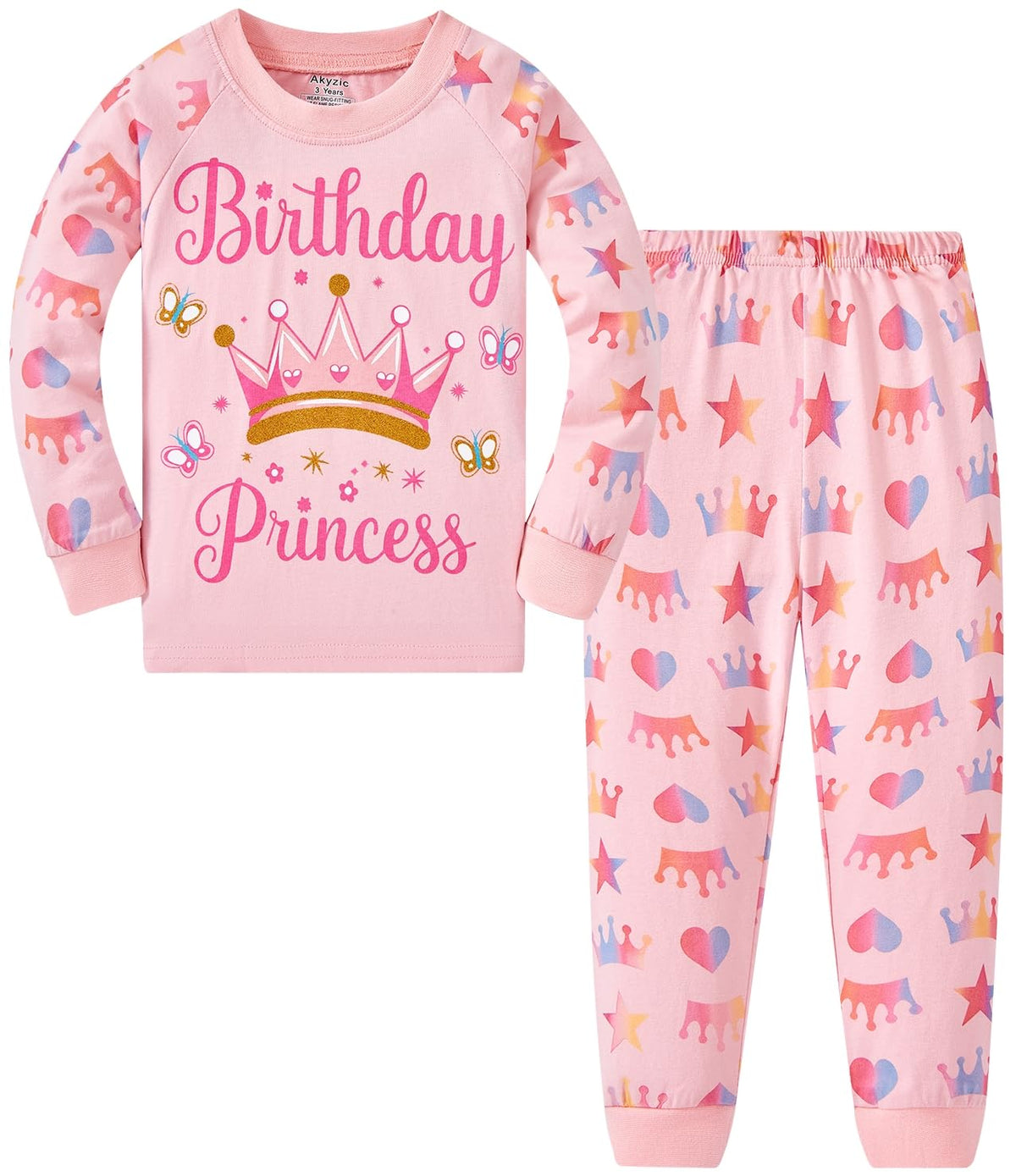 Little Girls Pajamas Sets Baby Girl 2Pcs 100% Cotton Pjs Kids Long Sleeve Sleepwear