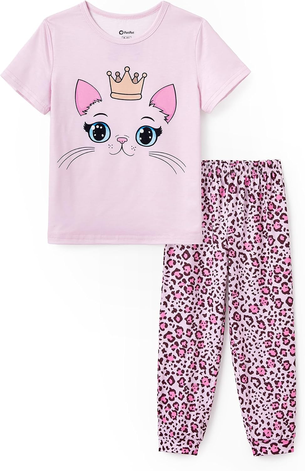 PATPAT Girls Pajamas Set Kids 2 Piece Sleepwear Comfortable PJs 5-12 Years