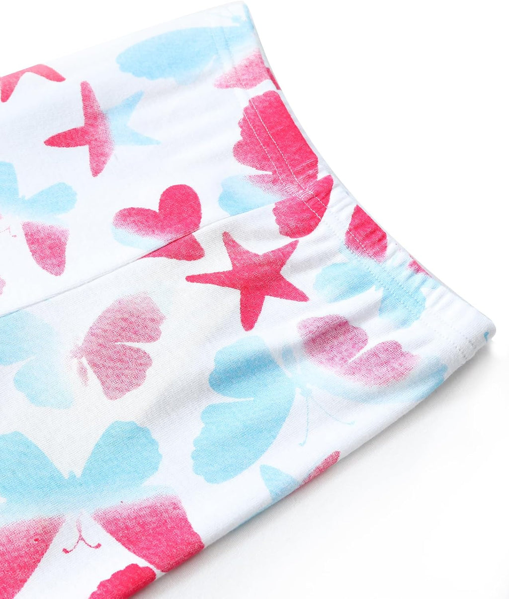Girls 4-Piece Pajamas Cotton Christmas Pjs Set Kids Sleepwear