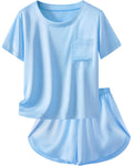 Petite&Me Silky Soft Girls Pajamas with Flowy Shorts, Sizes 6-14