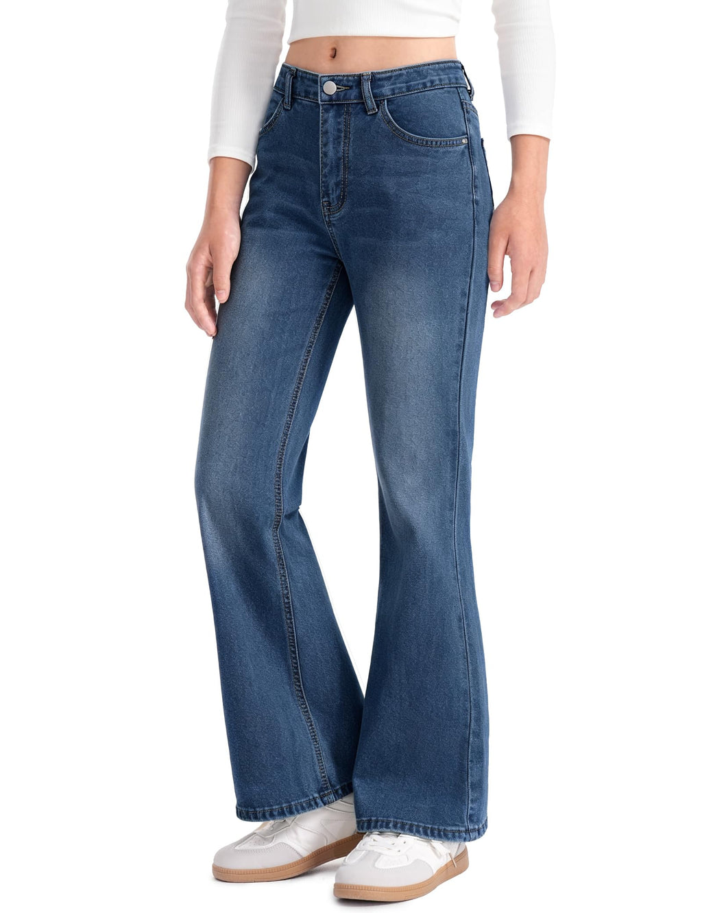 BOOPH Girls Flare Jeans Kids Denim Bell Bottom Pants for Teen Girls