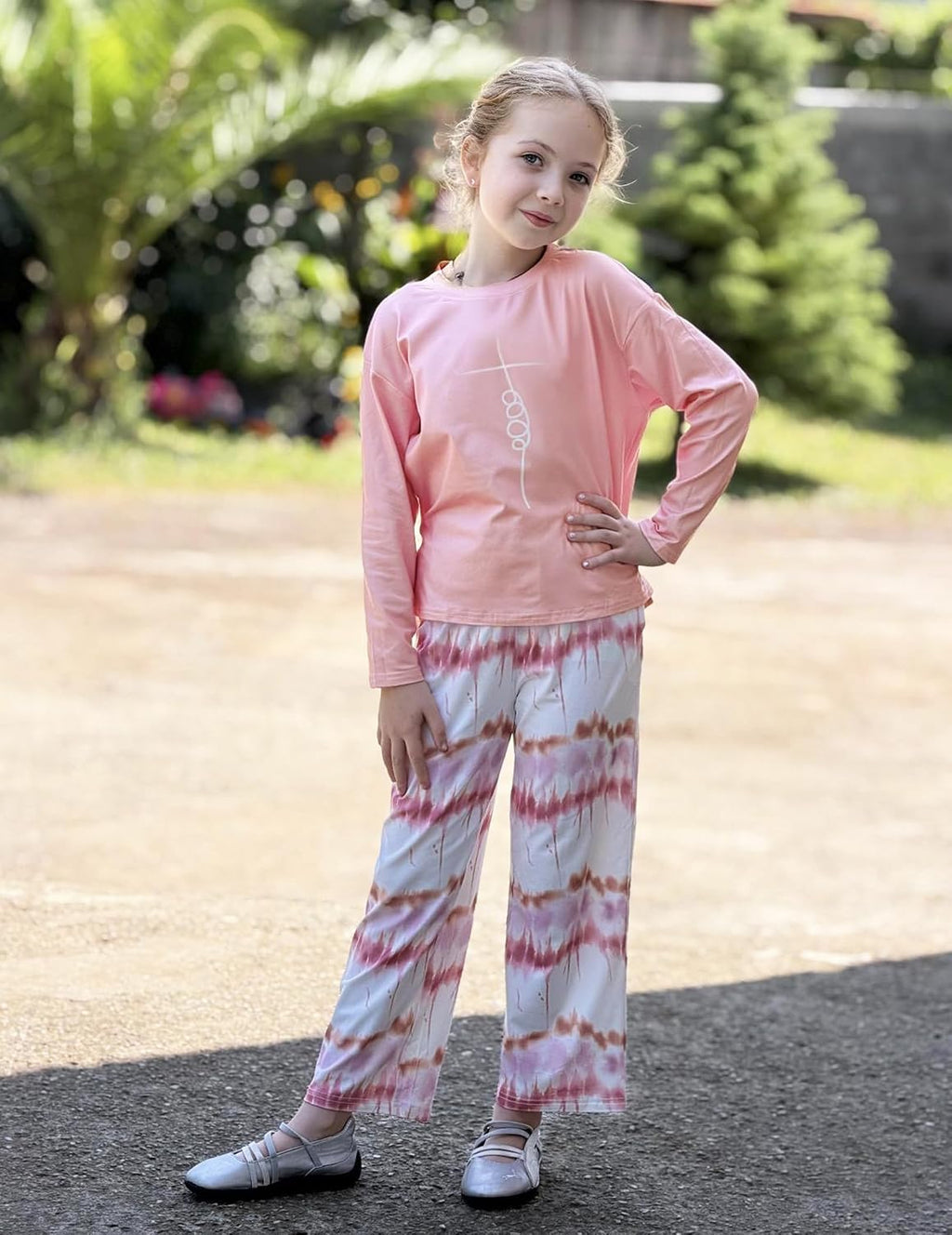 Arshiner Girls Pajamas Cute Long Sleeve and Pants Pjs Set Kids Sleepwear