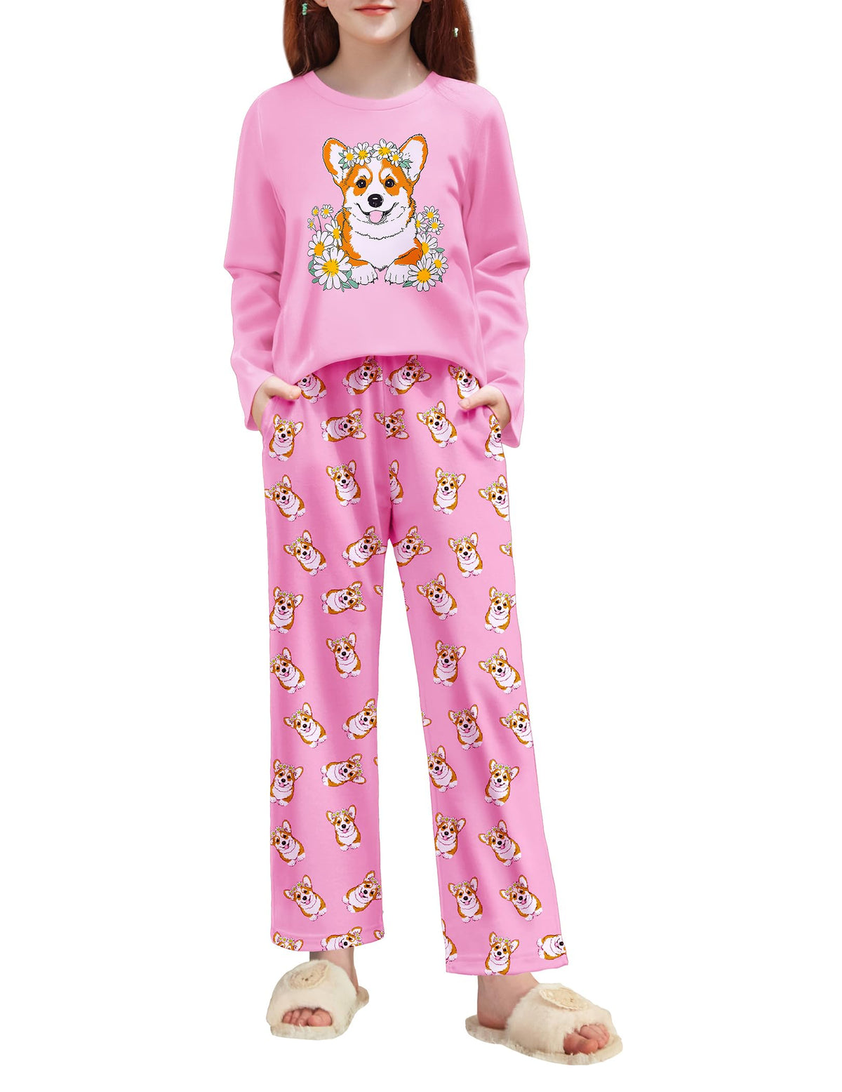 Arshiner Pajamas Set for Girls Long Sleeve & Pants Pjs Soft Lounge Sets