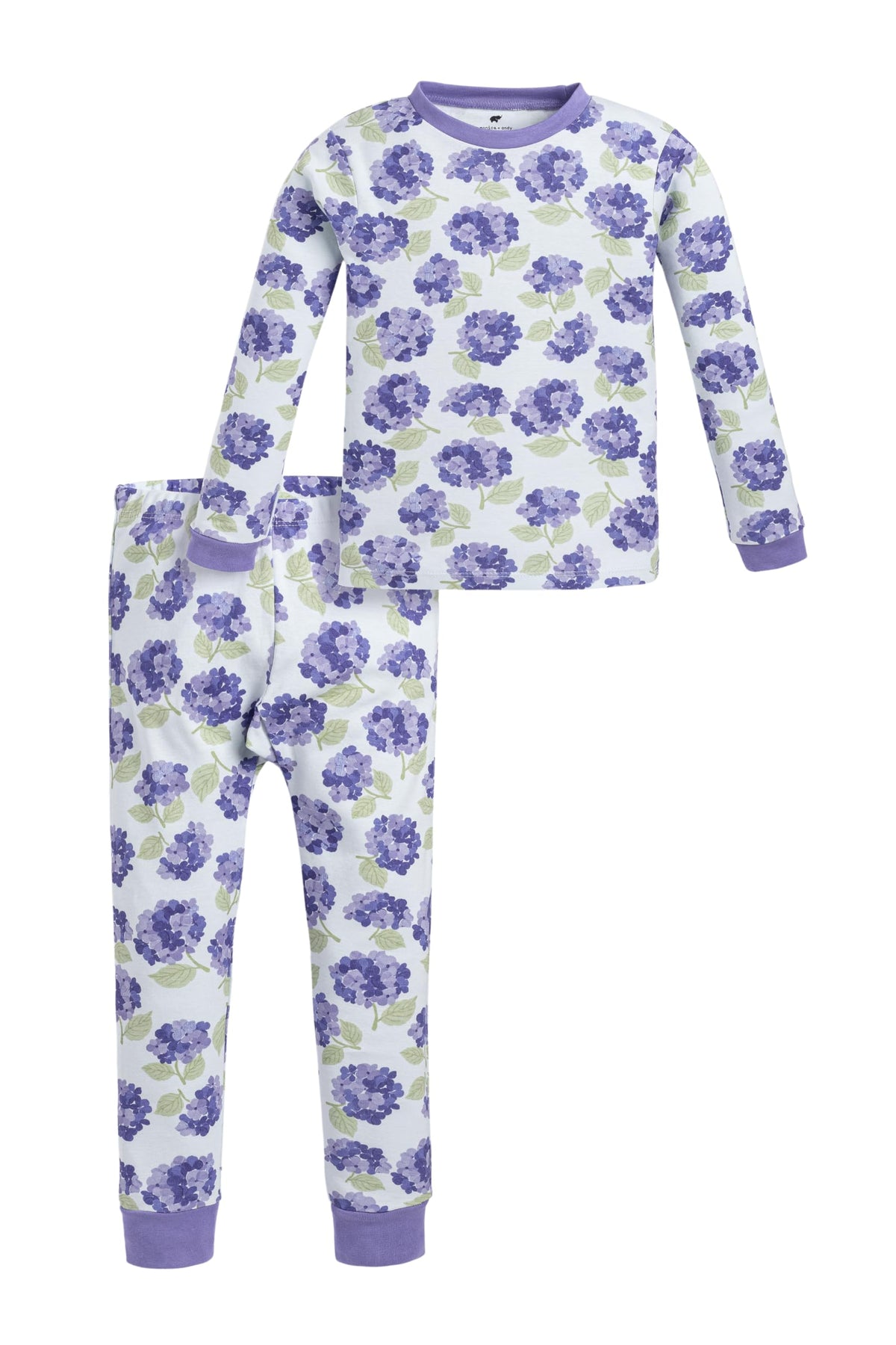 monica + andy Toddler & Kids Two Piece Pajama Set, 100% Organic Cotton Clothes for Boys & Girls, Children PJs