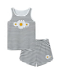 Cozchique Girls Soft Striped Summer Tank Top & Shorts Pajama Set Sizes 6-18