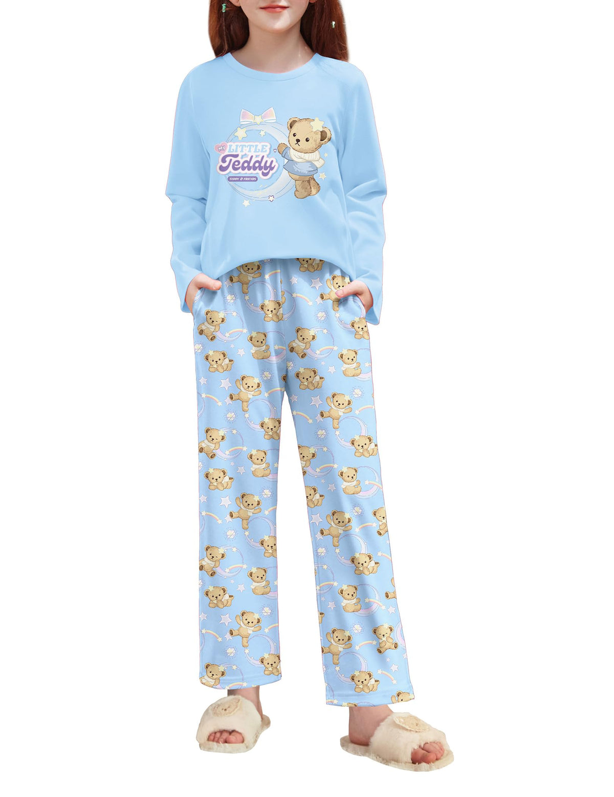 Arshiner Pajamas Set for Girls Long Sleeve & Pants Pjs Soft Lounge Sets