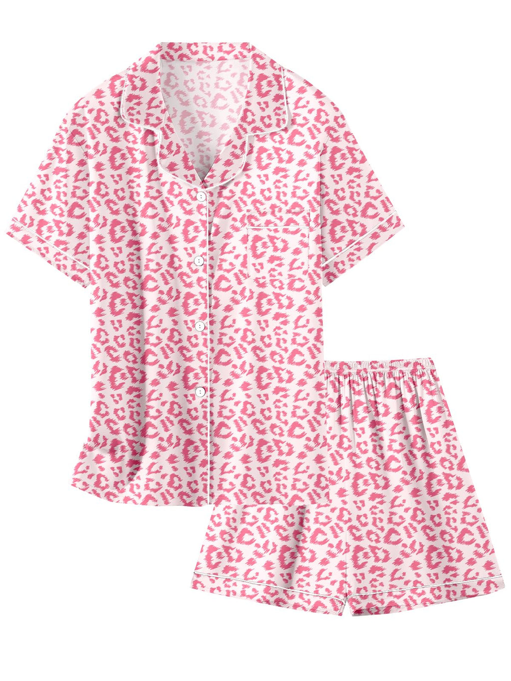 Girls & Womens Satin Pajamas Set, Silk Button-Down Sleepwear 2 Piece Nightwear, 3 Years - Women XXL
