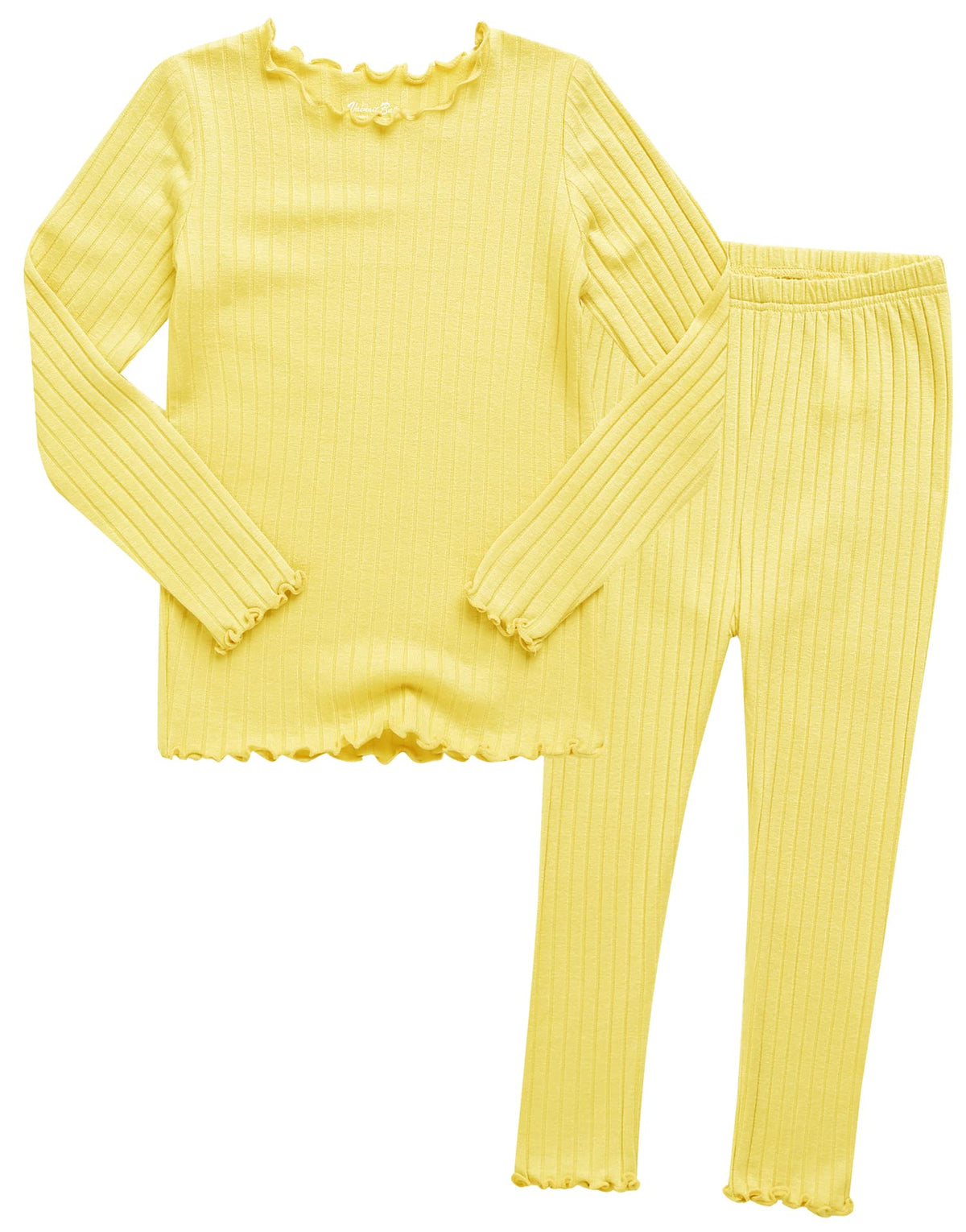 VAENAIT BABY 6M-12Y Infant Kids Toddler Junior Girls Soft Comfy Modal Tencel Shirring Sleepwear Pajamas 2pcs Set