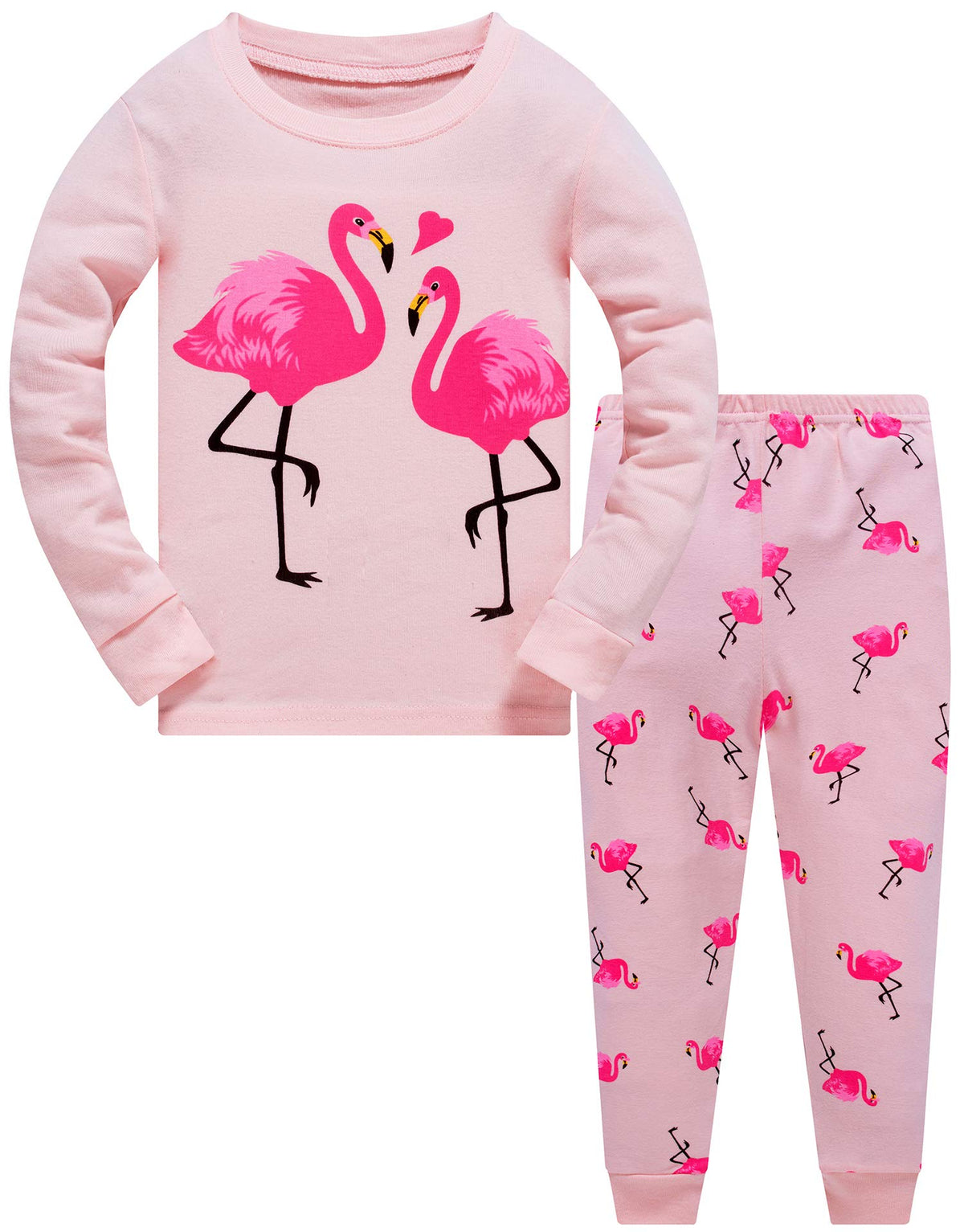 Popshion Little Girls Mermaid Pajamas 2 Piece Set 100% Cotton Sleepwear Toddler Clothes for Kids Baby Ladybug Style PJs