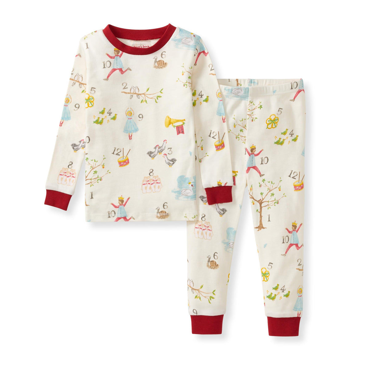 Burt's Bees Baby Girls Organic Cotton Pajamas, Toddler PJ Set, 2-PC