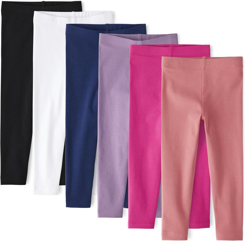 The Children's Place Baby Girls and Toddler Assorted Solid Leggings, Multipacks