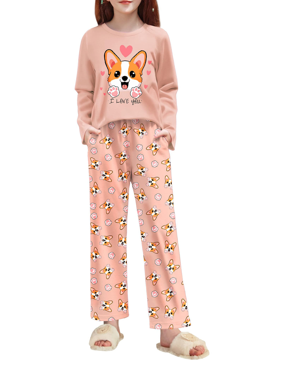 Arshiner Pajamas Set for Girls Long Sleeve & Pants Pjs Soft Lounge Sets