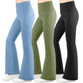 BIG ELEPHANT Girls Flare Leggings with Pockets, High Waisted Bootcut Pants