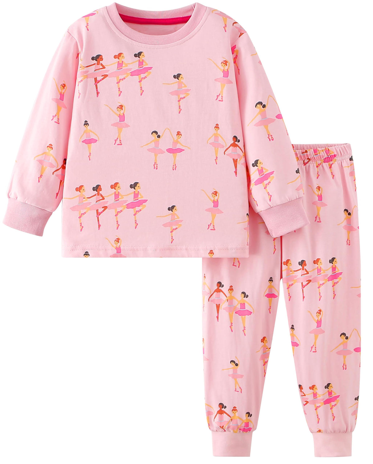 Popshion Little Girls Mermaid Pajamas 2 Piece Set 100% Cotton Sleepwear Toddler Clothes for Kids Baby Ladybug Style PJs