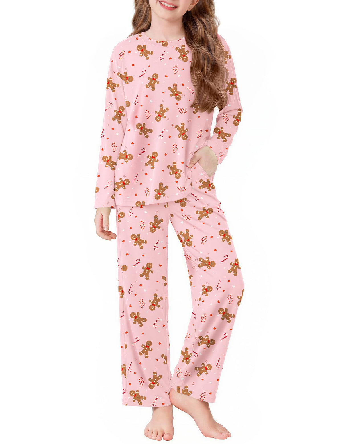 Arshiner Girls Pajamas Cute Long Sleeve and Pants Pjs Set Kids Sleepwear