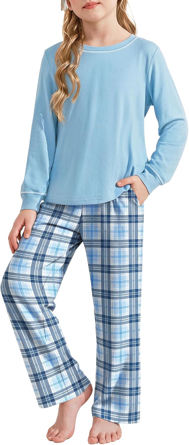 Arshiner Girls Pajamas Set 2 Piece Long Sleeve Sleepwear Cozy Pj Loungewear
