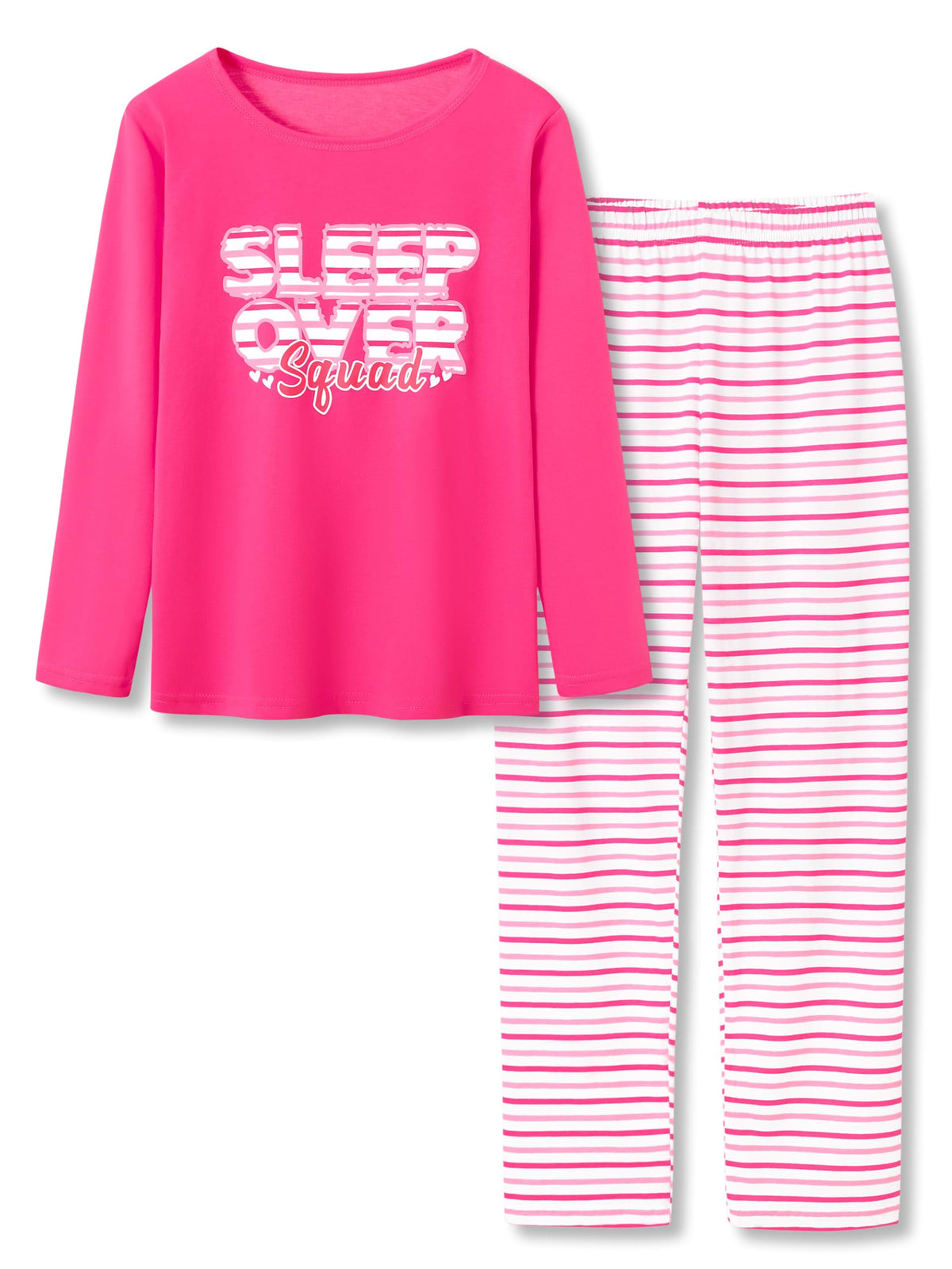 Cozchique Girls 2-Piece Adorable Cartoon Print Soft Pajama Set Size 6-18