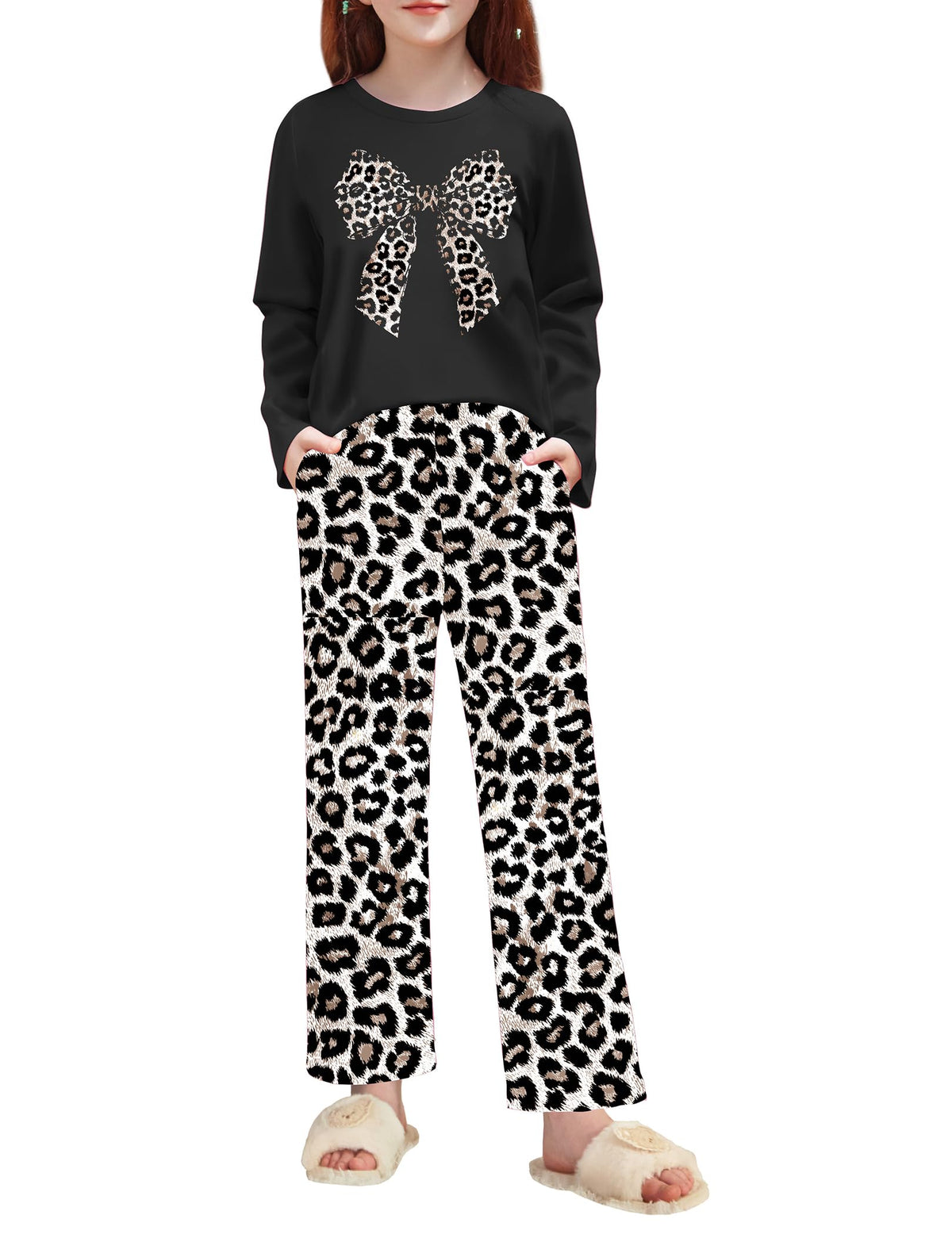 Arshiner Pajamas Set for Girls Long Sleeve & Pants Pjs Soft Lounge Sets