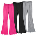slaixiu Girls Flare Leggings, Mid Waisted Bell Bottom Yoga Pants for Kids & Teen
