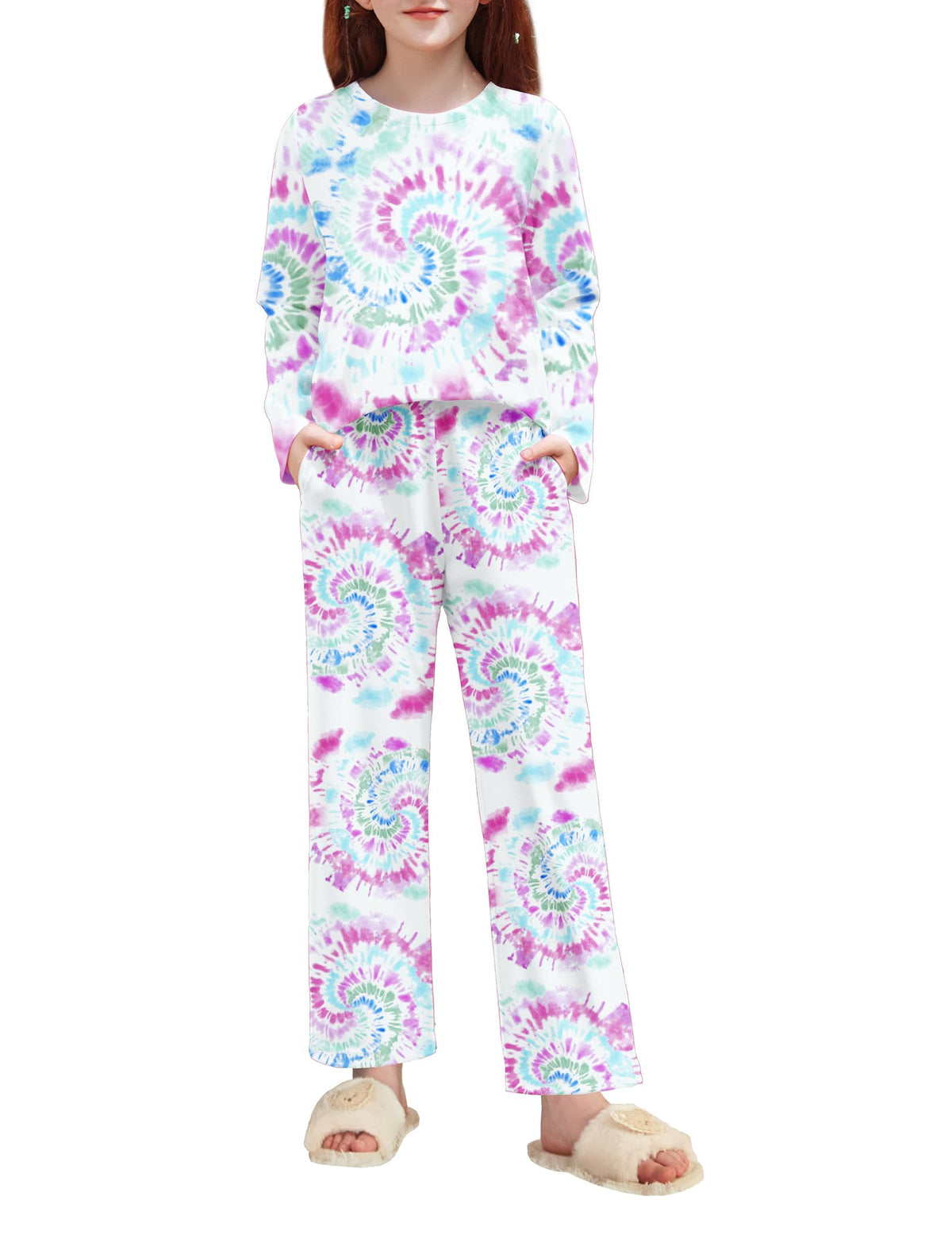 Arshiner Pajamas Set for Girls Long Sleeve & Pants Pjs Soft Lounge Sets