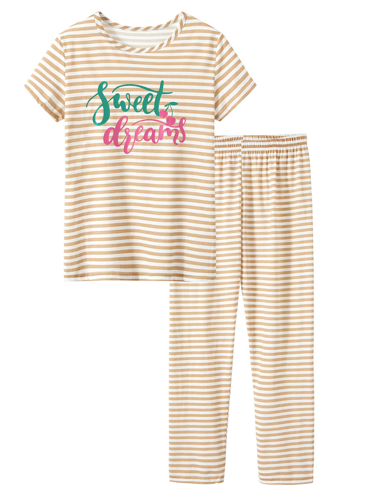 Cozchique Girls 2-Piece Adorable Cartoon Print Soft Pajama Set Size 6-18
