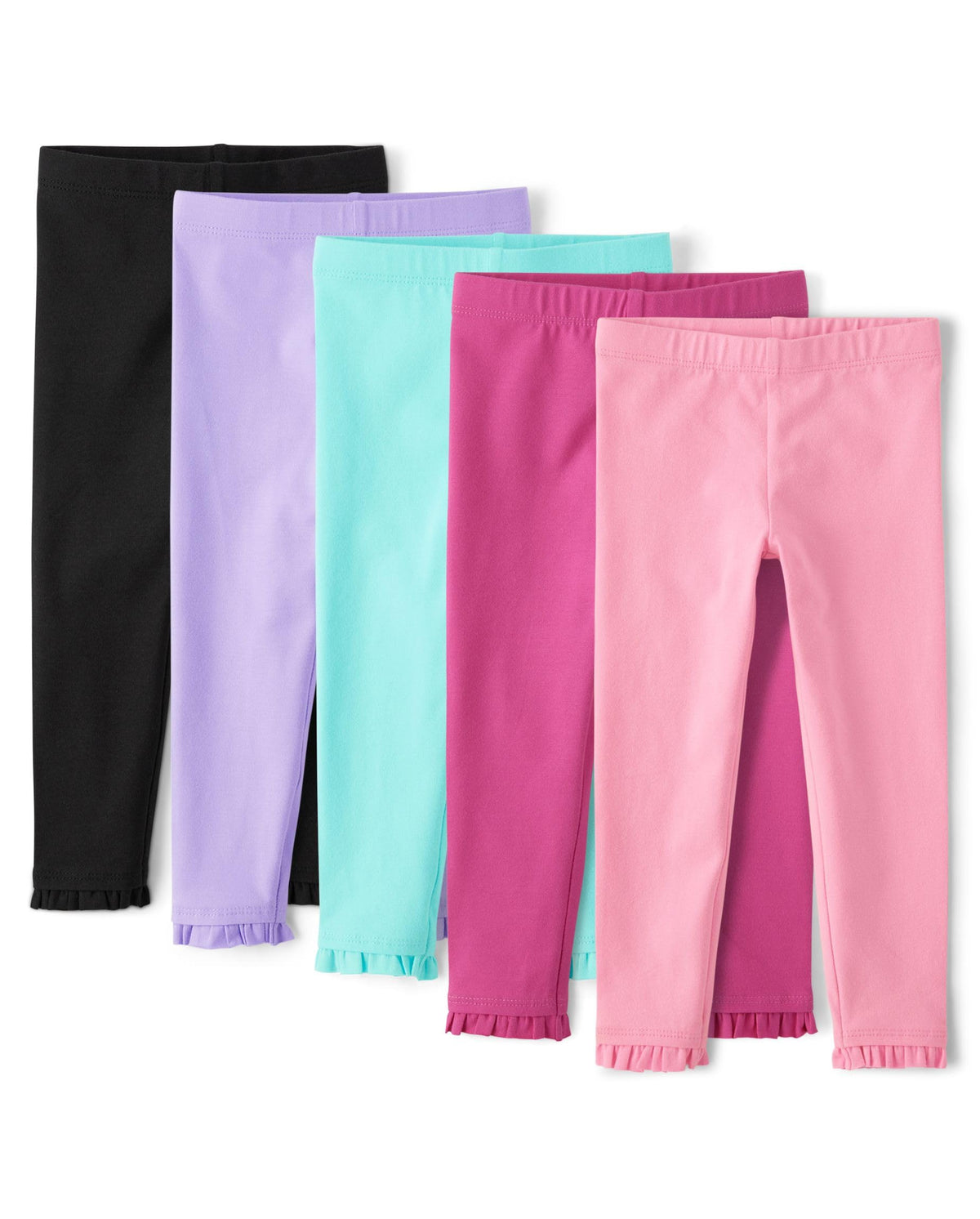 The Children's Place Baby Girls and Toddler Assorted Solid Leggings, Multipacks