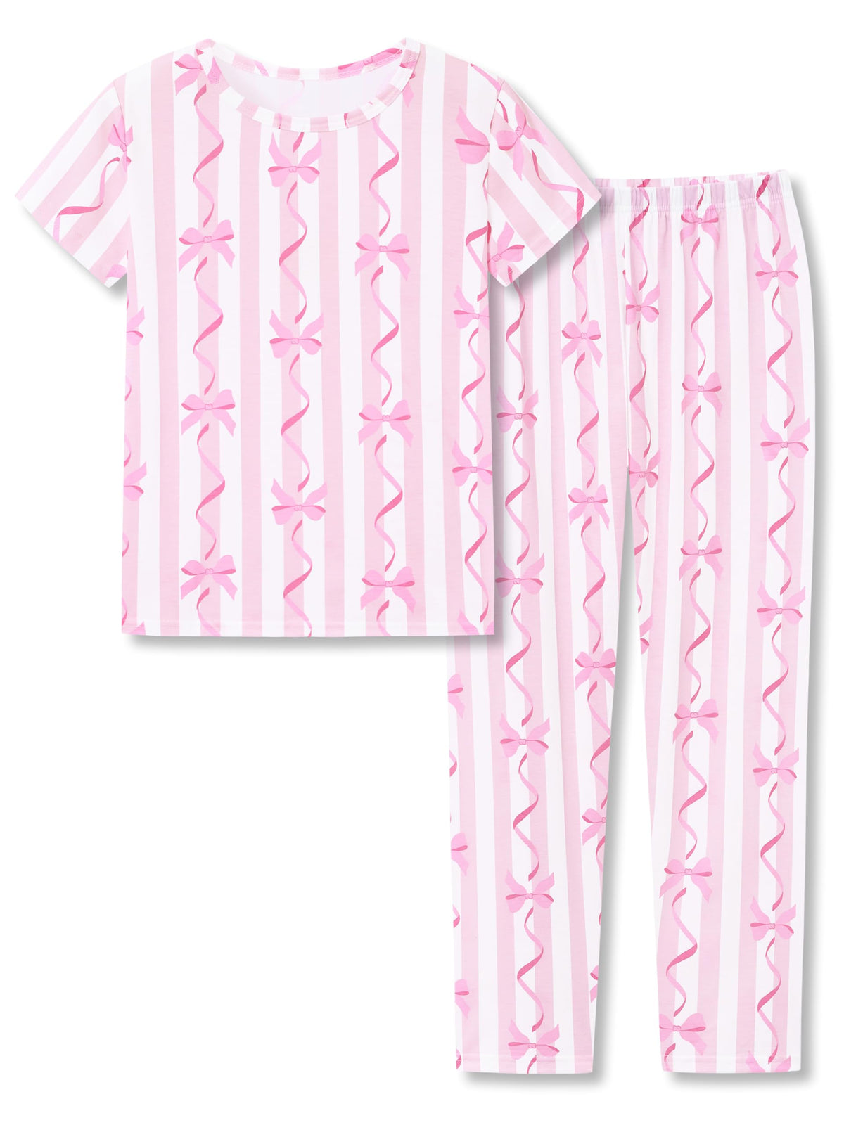 Cozchique Girls 2-Piece Adorable Cartoon Print Soft Pajama Set Size 6-18