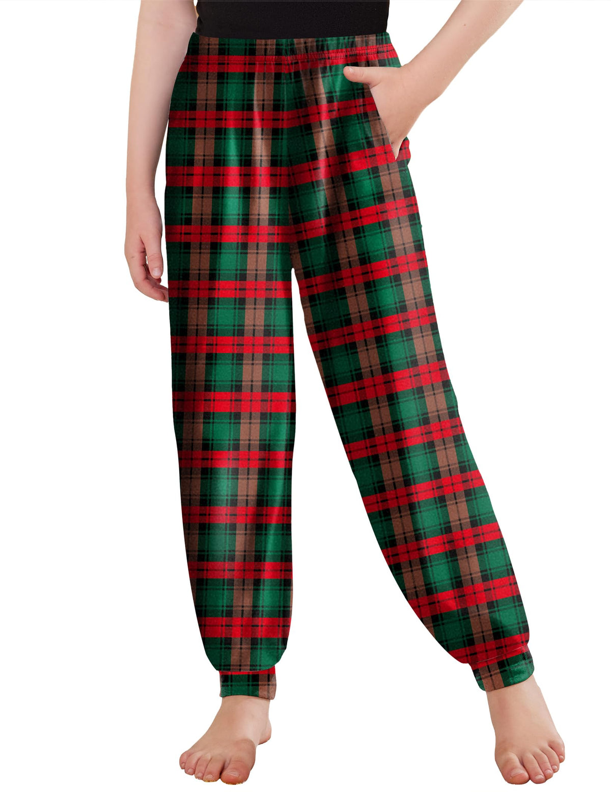 Arshiner Girls Pajama Pants Kids Plaid Pj Pants Comfy Lounge Bottoms