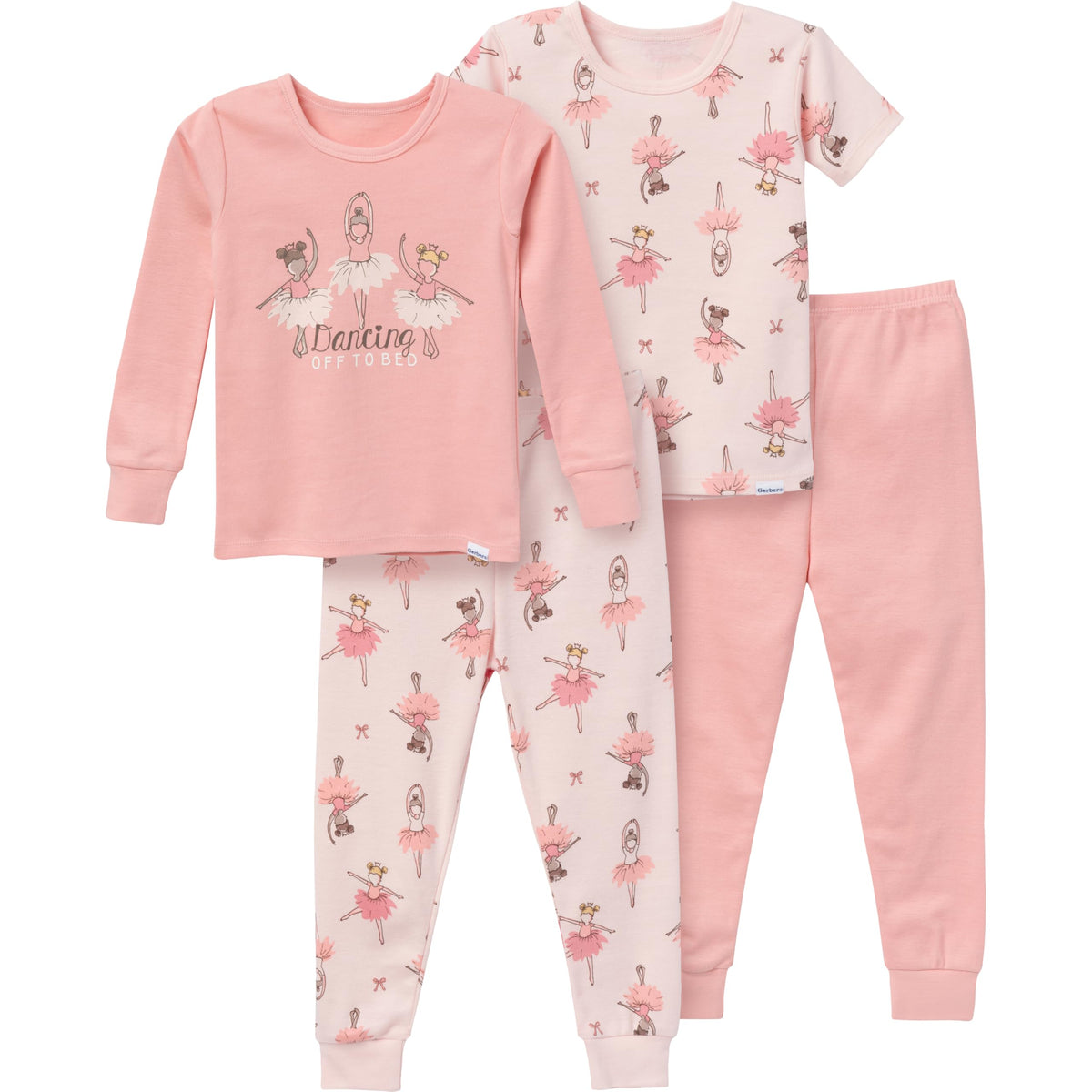 Gerber Baby Girls 4-Piece Pajama Set