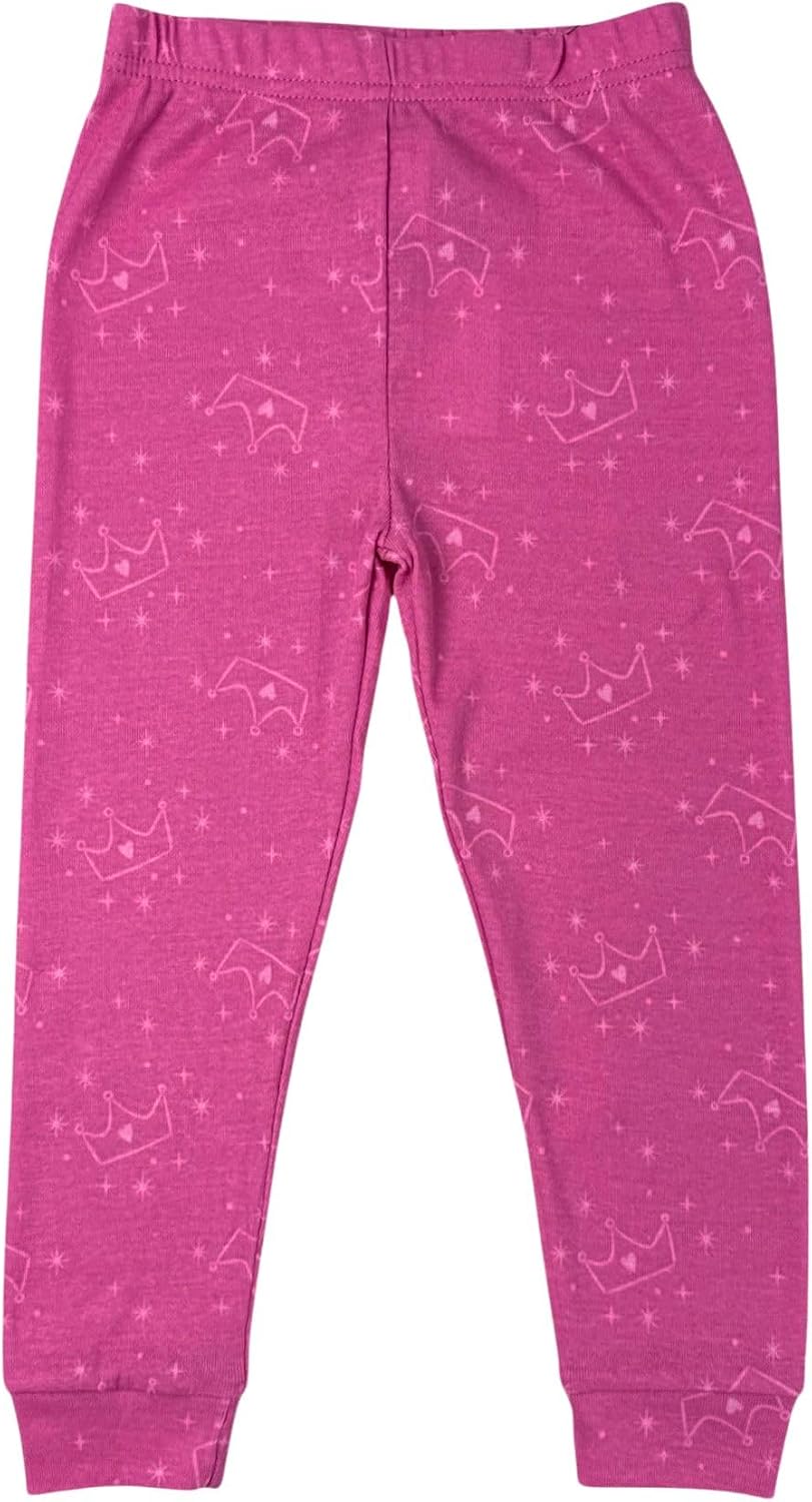 Disney Girls' 4-piece Snug-fit Cotton Matching Pajama Set, Soft & Cute for Kids