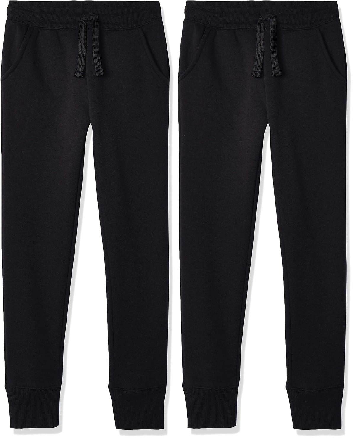 Amazon Essentials Girls and Toddlers' Jogger Sweatpants with Elastic Waist and Drawstring, Multipacks