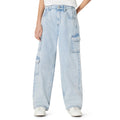Amazon Essentials Girls' Ultra Soft Relaxed-Fit Wide Leg Cargo Jeans