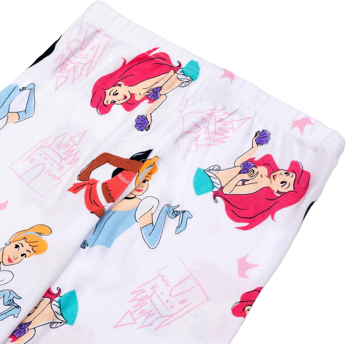Disney Girls' 4-piece Snug-fit Cotton Pajama Set, Matching Pajamas