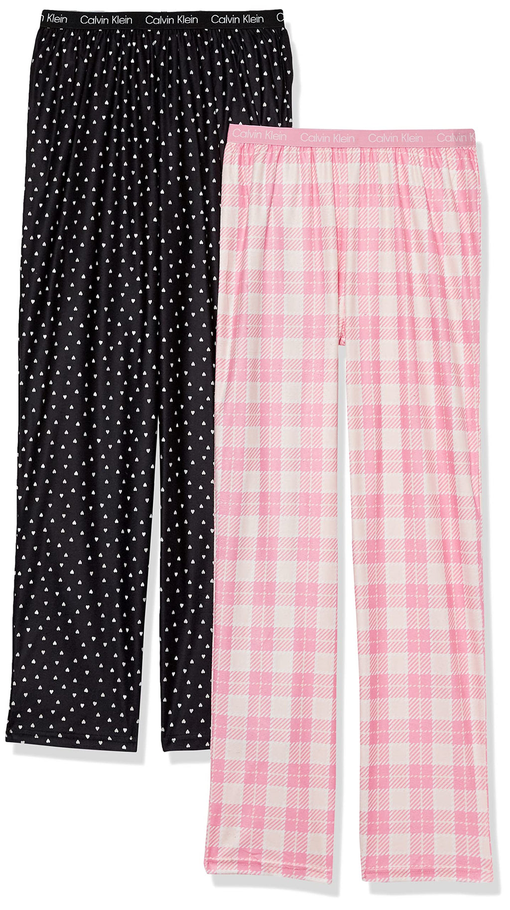 Calvin Klein Girls' Super Soft Brushed Micro Pajama Pant 2-pack