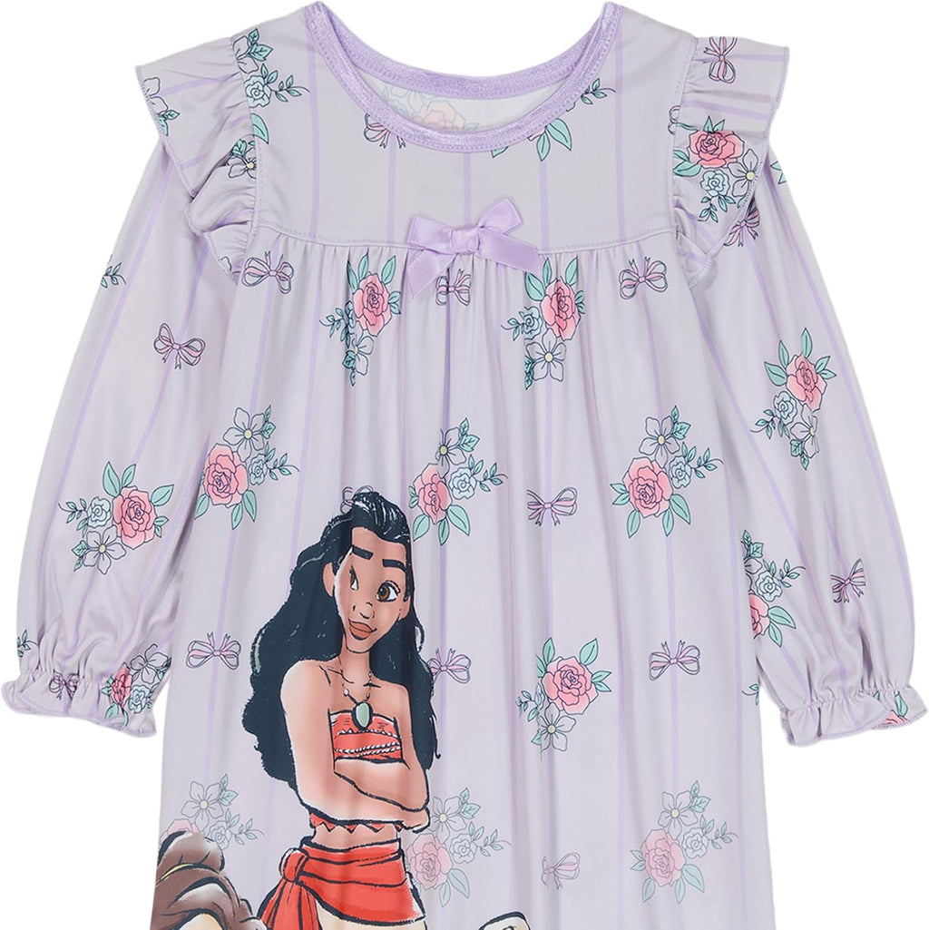 Disney Girls' 3-pack Nightgowns, Comfortable Sleepwear Gowns