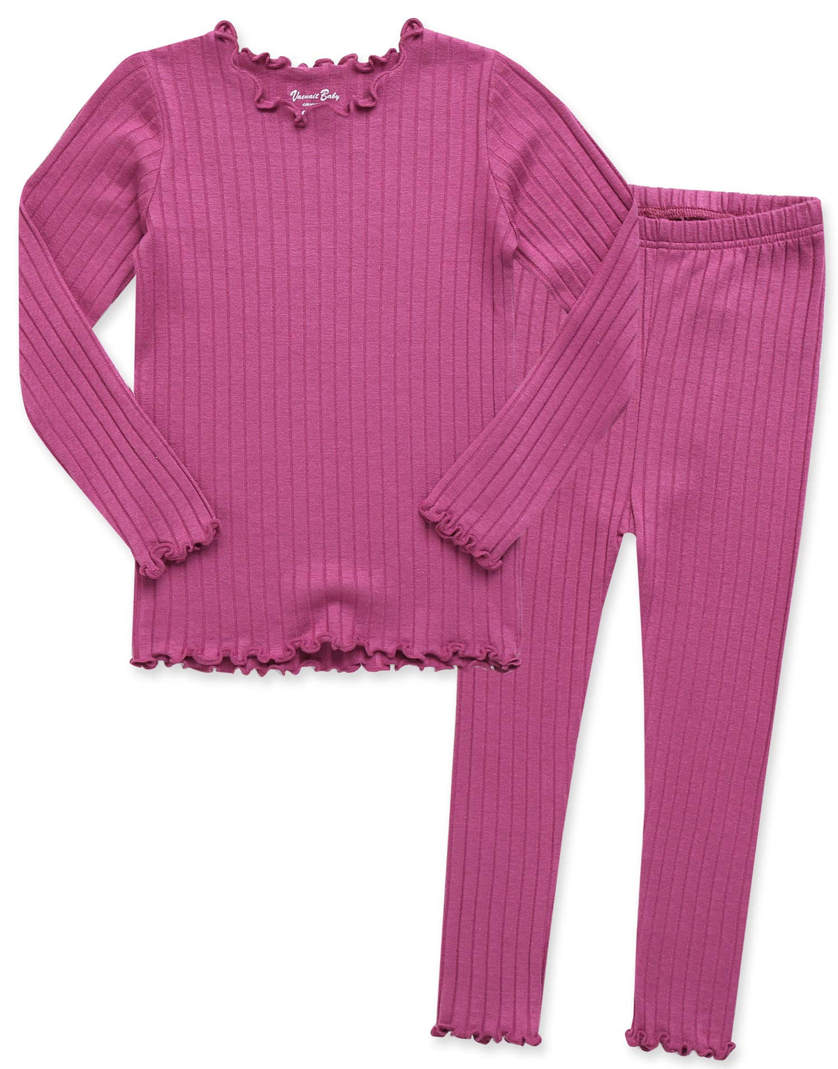 VAENAIT BABY 6M-12Y Infant Kids Toddler Junior Girls Soft Comfy Modal Tencel Shirring Sleepwear Pajamas 2pcs Set